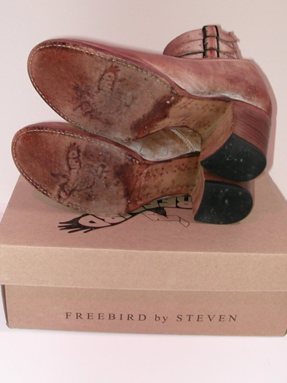 Freebird by Steven Randi Tan Leather Ankle Boots Women's Size 9 - Picture 6 of 9